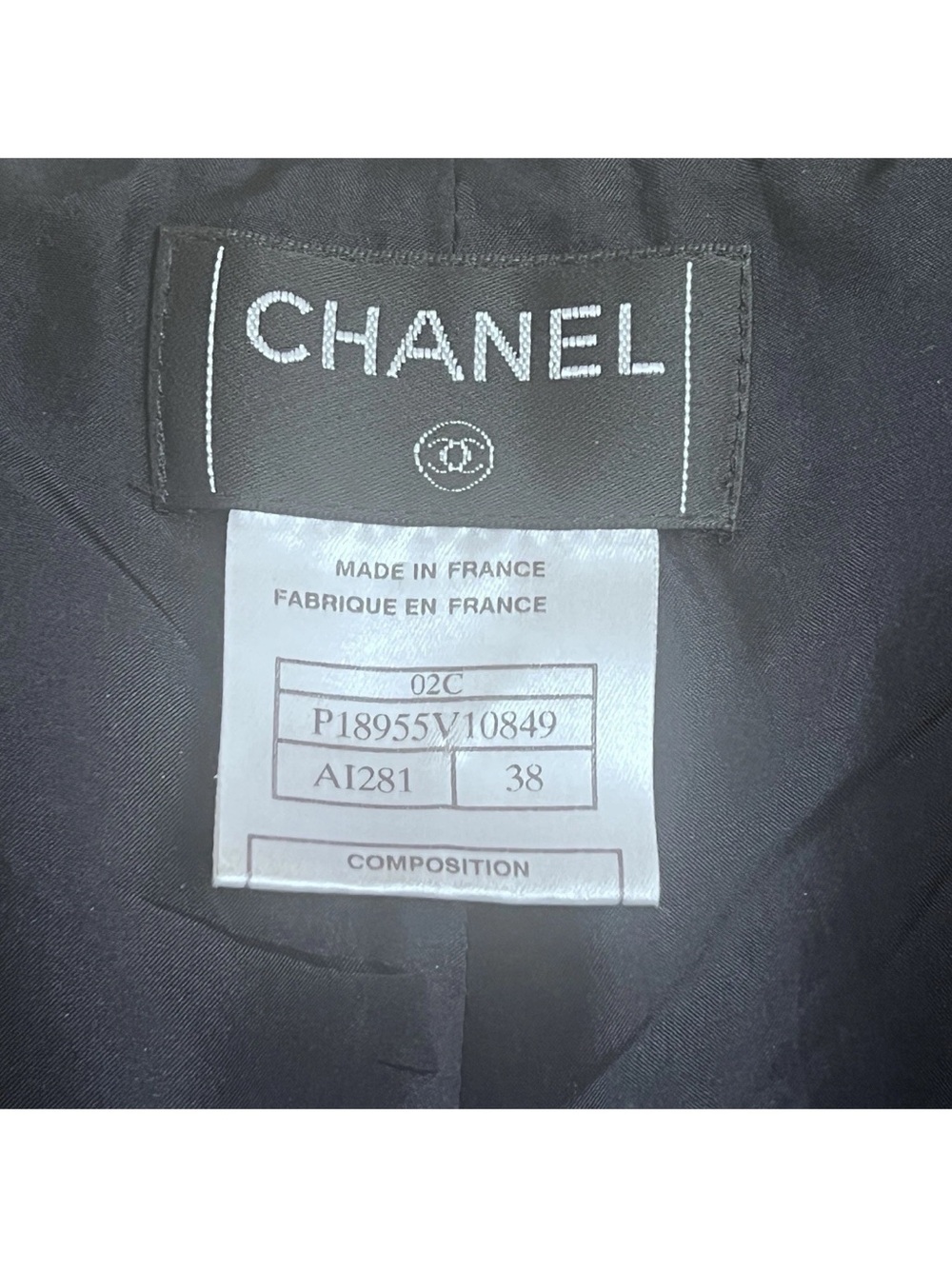 VTG Chanel Straight Leg ‘CC’ Trousers Navy SZ 38 Crepe Office Old Money Classic - Picture 13 of 15